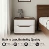 Baltoro Engineered Wood Bedside Table in White Finish