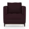Florence Premium 1 Seater Fabric Sofa in Deep Plum Velvet Colour