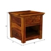 Happu Solid Wood Bedside Table in Honey Finish
