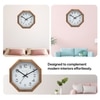 Tan Wooden Octagonal Wall Clock with Warm Rustic Finish