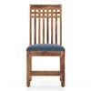 Fidora 4 Seater Dining Table With Set Of 4 Diego Dining Chairs (Colour- Midnight Indigo Blue , Finish- Teak)