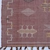 Tribal Moroccan Inspired Boho Rug Burgundy Geometric Tribal Area Rug Size 65 x 87 in