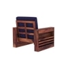 Maruti 3+2+1 Seater Wooden Sofa (BLUE Colour, Teak Finish)