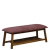 Svolvær Solid Wood Shoe Rack with Seating in Walnut Brown finish