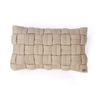 Basket Knit Sandy Brown Cotton Knitted Pillow Cover 12X20 Inches