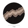 Handmade Round Natural Wool Rug Abstract Canyon Black 7 Feet Carpet