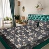 Multicolor Floral 180 TC Flat 1 Queen  Bedsheet with 2 Pillow Covers