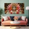 The Castle Decor Brahma Ji Wall Painting Wooden Framed 27x48 Inch (Style 1)
