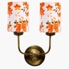 Devansh Metal Electric Wall Light in Gold Colour with Multi Shade Count of 2 Lights