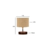 Lilo Beige Jute table lamp with brown wood base