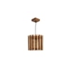 Octa Brown Solid Wood Single Hanging Light