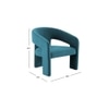 Ashley Velvet Accent Chair in T Blue Colour