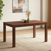 Arlo Teak Wood 6 Seater Storage Dining Table In Sienna Teak Finish