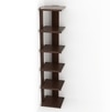 Bluewud Wudville Braine Engineered Wood Wall Mount Corner Shelf, Display Rack, (6 Square Shelves - Wenge)