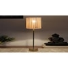 Bamboo Shade with Metal Gold Table Lamp