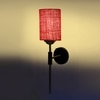 Devansh Metal Electric Wall Light in Black Colour with Maroon Shade Count of 1 Light