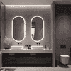 Oblong LED Mirror with Backlit Edge for Modern