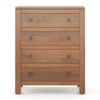 Walter Solid Wood Chest of Drawers in Amber Walnut Finish