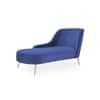 Henz Velvet Chaise Lounger in Navy Blue Colour