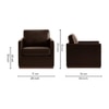 Bobby PU Leather Lounge Chair in Dark Brown