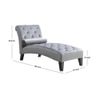 Knup Velvet Chaise Lounger in Cream Colour