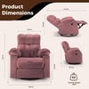 Helios Motorised Recliner Chair for with Rocking Revolving Premium Soft Suede Fabric 1 Seater Chair - Dusty Mauve