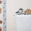 Off White Floral 400 Tc  Cotton Flat Super King Size Bedsheet With 2 Pillow Cover