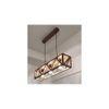 Symmetric Centrum Brown Solid Wood Cluster Hanging Light