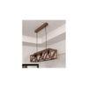 Symmetric Centrum Brown Solid Wood Cluster Hanging Light