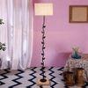 Elin White Cotton Shade Floor Lamp