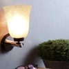 Devansh Metal Electric Wall Light in gold Colour with White Shade Count of 1 Light