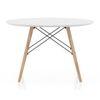 Ormond Round Solid Wood Coffee Table In White Finish