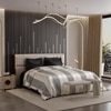 Stoa Paris Satin Comforter, 300TC Comforters for King Size Bed or King Deep Black