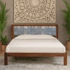 Sierra Solid Wood Non Storage Queen Bed in Provincial Teak Finish