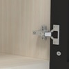 Aluminium Black Profile 6 Grey Tinted Glass Handless Shutters Wall Cabinet In Highland Pine Finish