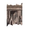 Handmade Wool Shaped Rug Modern Abstract Brown Grey 5 x 8 Feet Carpet
