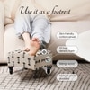 Bohemian Jacquard Wooden Footrests in Black & Off White Color