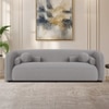 Zenol Boucle Fabric 3 Seater Sofa In Grey