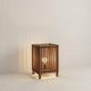 Renard Beige Jute Floor Lamp with Beige Jute Base