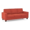 Apollo Neo 3 Seater Fabric Sofa in Lava Colour (Back Height : Regular, Cushion Type : Hard)