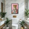 The Castle Decor Stylish Leopard Floral Shirt Wall Art 8x12 Inch