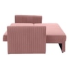 Melano 3 Seater Pull Out Sofa cum Bed  in Pink Colour