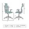 Jeaorda High Back Ergonomic Chair in Dark Green Colour