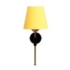 Devansh Metal Electric Wall Light in Black Colour with Yellow Shade Count of 1 Light