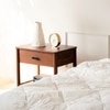 Coco Solid Wood Bedside Table in Brown Colour