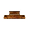 Stainfleld Sheesham Wood King Size Bed Drawer Storage Honey OakOak Finish (72 x 78 inches)