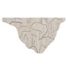 Abstract Irregular Handmade Natural Wool Wall Art Beige 7 x 5 Feet