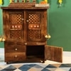 D'Dass Honey Finish Solid Sheesham Wooden Temple For Pooja