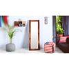 tolstoy solid wood standing mirror in honey oak colour