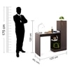 Troy Study Table Full Choco Walnut